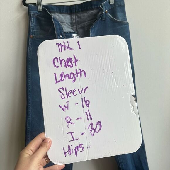 Wrangler Men's Straight Leg Dark Wash Cotton Denim Jeans In Blue Size 32x30 - Picture 9 of 9